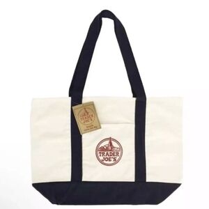 Trader Joes Reusable Tote Bag From Heavy-Duty Cotton Canvas Shoulder Bag